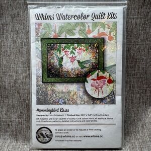 Whims Watercolor Quilt Kits Hummingbird Kisses Mim Schlabach Quilt Pattern